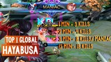 Maniac in 3 Minutes! Best Build Hayabusa [ Top 1 Global Hayabusa ] - Mobile Legends