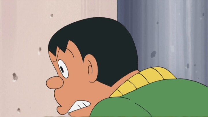 Nobita and Suneo used a magic zipper to hide in the four-dimensional space and play hide-and-seek wi