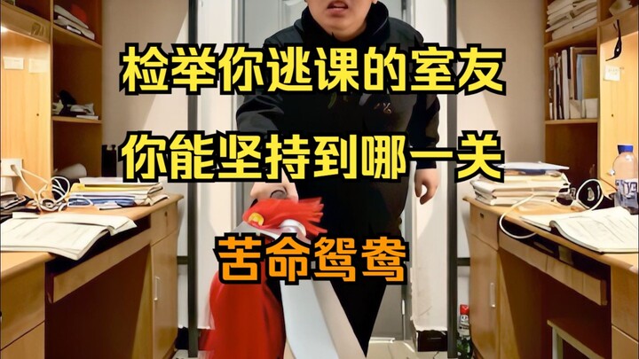 الإبلاغ عن زميلك في السكن الذي يتغيب عن الدروس، إلى أي مرحلة ستتمكن من الصمود؟ (الحبيبان التعساء)