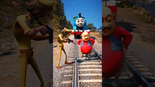 GTA V: THOMAS THE TRAIN SAVING MOTU PATLU #shorts #trains