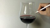 [Painting] Drawing A 3D wine glass like a photo one