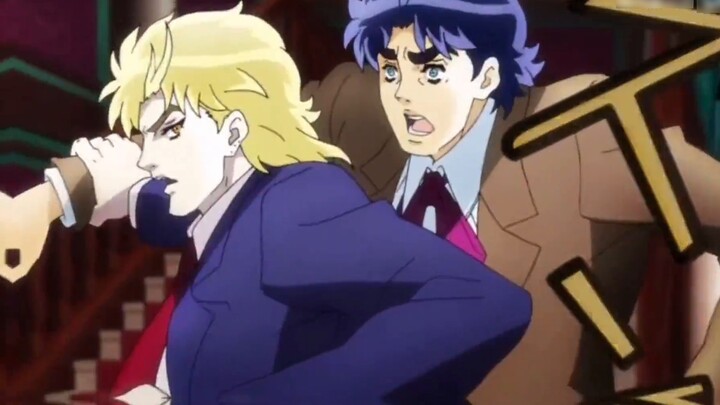 Jotaro, terlihat bagus! Waktu berhenti sangat berguna!