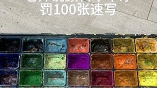 Cô giáo nói sơn không sạch và phạt tôi vẽ 100 bức phác thảo. Giờ thì tôi có thể thoát tội rồi, phải 
