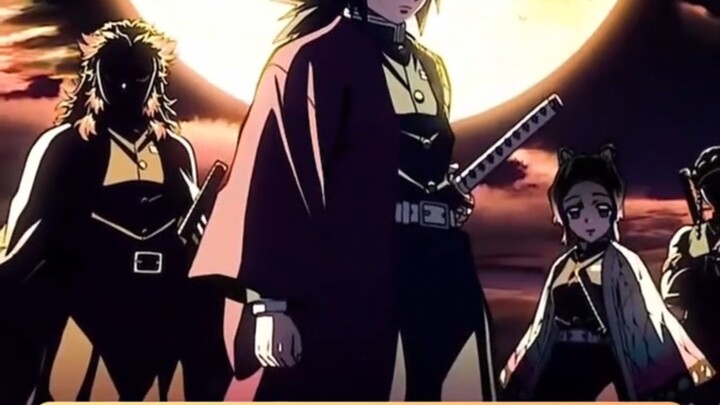 Kanroji: Maaf semua, aku jadi beban.  Muzan: Kakak, yang kamu jadi beban itu kakiku depanku!