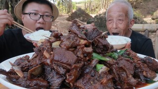 Countryside Recipe & Mukbang | Red Braised Mutton Chop