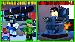 TERLALU OP! Aku Bangun Tower Pertahan Scientist TV Man Full Upgrade Vs G-Man Upgrade 4.0