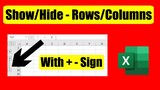 How To Hide-Unhide Columns Or Rows With Plus-Minus Sign or Group-ungroup feature In Excel