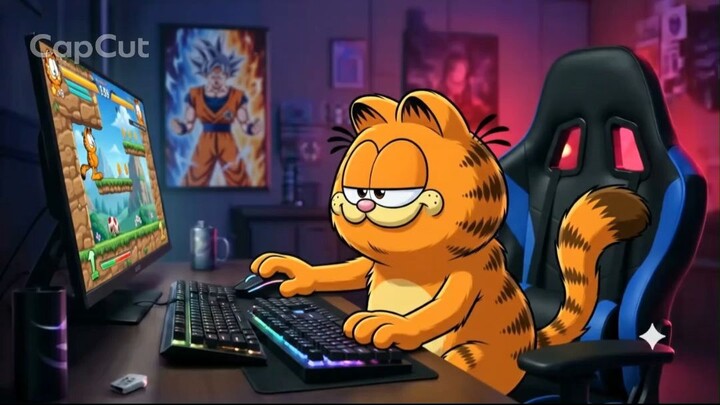 When Garfield takes the game seriously...