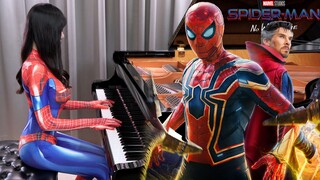 【你看过女蜘蛛侠弹琴吗？】蜘蛛侠 英雄无归主题曲 Spider Man Main Theme 钢琴演奏 Ru's Piano