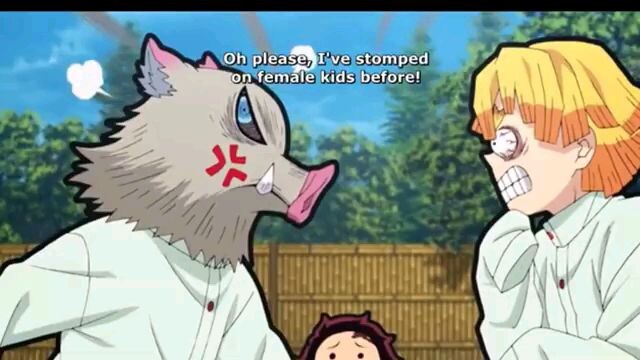 Zenitsu teases Inosuke. Demon Slayer Funny Moments 😆