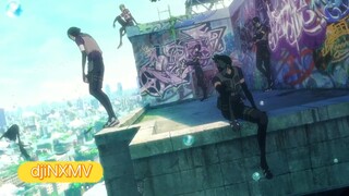 anime movie sci-fi bubbles parkour