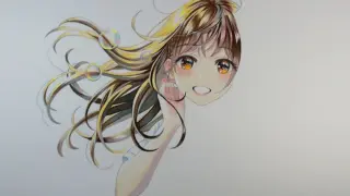 [Painting]Draw a JK girl without drafts|<Lemon>
