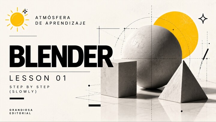 Learn BLENDER with ChapGPT Step by Step (Slowly) - Lesson 1 | Atmósfera de Aprendizaje