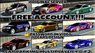 || Free Account Giveaway || 12 Cars New Design || Car Parking Multiplayer 4.8.4.2