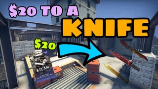 GETTING RICH WITH TRADE UPS #7 | $20 TO A KNIFE CSGO Trade-ups 2020