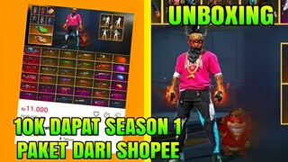 UNBOXING PAKET AKUN FREE FIRE HARGA 10K !! BELI AKUN FREE FIRE DI SHOPEE & LAZADA - GARENA FREE FIRE