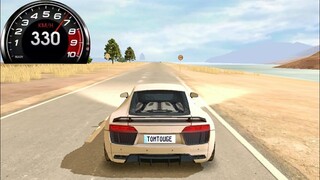 Audi R8, 330km/h Top Speed on Santorini Driving School Sim