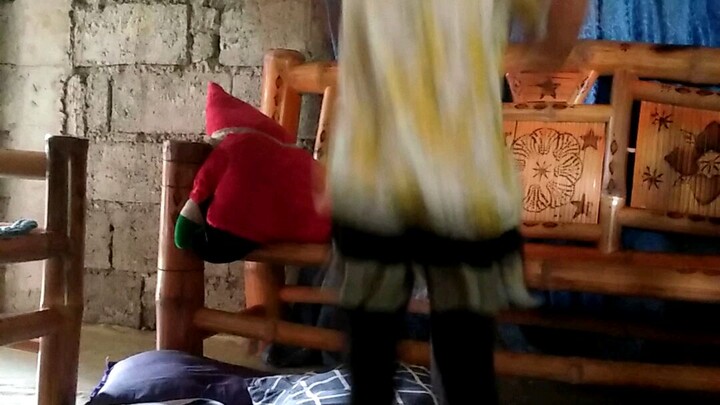 a cute little girl dancing my toes, my knees