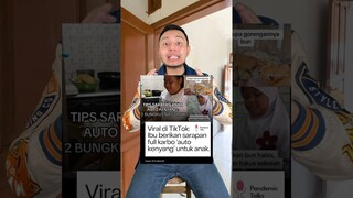 Ibu kasih sarapan nasi uduk 2 BUNGKUS? Kental manis dikasih gula lagi? Bahaya ga tuh? #shorts