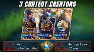 TATLONG CONTENT CREATORS NAG SAMASAMA SA RANK GAME 🔥