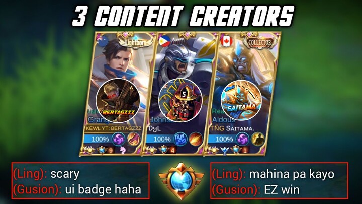 TATLONG CONTENT CREATORS NAG SAMASAMA SA RANK GAME 🔥