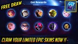 FREE TICKETS TODAY! GET YOUR LIMITED EPIC SKIN | STAR WARS EVENT 2022! - MLBB