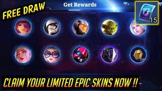 FREE TICKETS TODAY! GET YOUR LIMITED EPIC SKIN | STAR WARS EVENT 2022! - MLBB