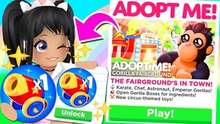 *IT'S HERE* CRAFTING ALL 6 GORILLA'S in ADOPT ME FAIRGROUND UPDATE (roblox)