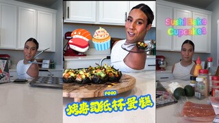 Come and enjoy grilled sushi cupcakes 🧁