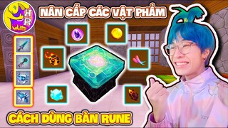 HƯỚNG DẪN CÁCH NÂNG CẤP KIẾM GIÁP PHỤ MA BẰNG BÀN ĐÁ RUNE Trong Sinh Tồn MINI WORLD MỚI | HenRi