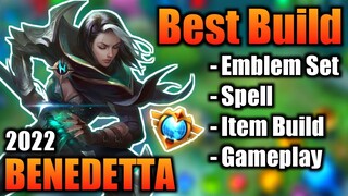 BENEDETTA BEST BUILD 2022 | TOP 1 GLOBAL BENEDETTA BUILD | BENEDETTA - MOBILE LEGENDS | MLBB