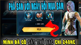 Trải nghiệm ngày hội mua sắm giảm giá 80% gặp ngay Sát Thủ Bạc chỉ 240 kim cương | Garena Free Fire