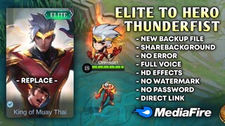 New Chou Elite To HERO Skin Script No Password | 2 Ulti Voice & Full Effects | MLBB