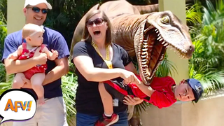 ดูพวกเขากรี๊ด! ฉบับไดโนเสาร์! พยายามอย่าหัวเราะ AFV 2019
