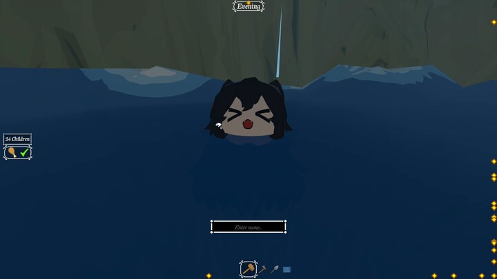 School’s about to start again, so I’m giving my in-game pet Nier a little bath.