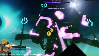Beating Swamp Monster in TDS Hardcore Frontline
