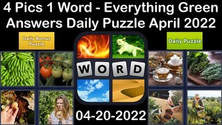 4 Pics 1 Word - Everything Green - 20 April 2022 - Answer Daily Puzzle + Bonus Puzzle