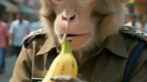 🐒👮 Bandar Police Wala 😂 | Funny Monkey Cop | AI Comedy Video #AiAinme AiVideo