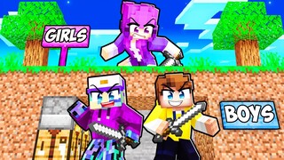 GIRL HUNTERS vs BOY SPEEDRUNNERS in Minecraft!
