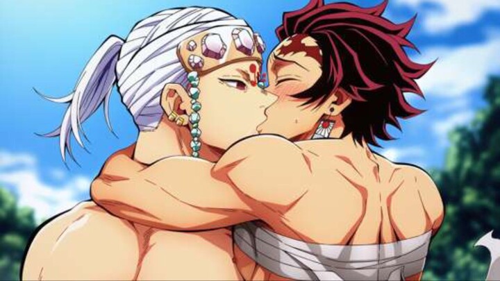 HOT KISSING TANJIRO X UZUI TENGEN