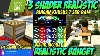 SHADERS RENDER DRAGON! BEST 3 SHADERS MCPE 1.18 Realistic | Keren Dan Ringan no lag | #rtx