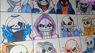 Draws Sans According To The Different Au UNDERTALE Vẽ Sans