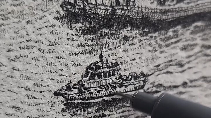 The Ultimate Challenge of Hand-Drawn Architectural Sketches in Human Line Art