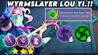 COMBO BURST DAMAGE.!! WYRMSLAYER LOU YI.!! MAGIC CHESS MOBILE LEGENDS
