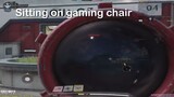 Sitting on gaming chair vs sitting on toilet