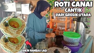 SARAPAN ROTI CANAI VIRAL DI DESA KERTOSONO SIDAYU GRESIK - penjualnya cantik banget bikin betah