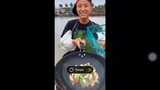 Chinese seafood mukbang outdoor