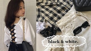 5.5 Sale BLACK & WHITE Shopee Try on Haul