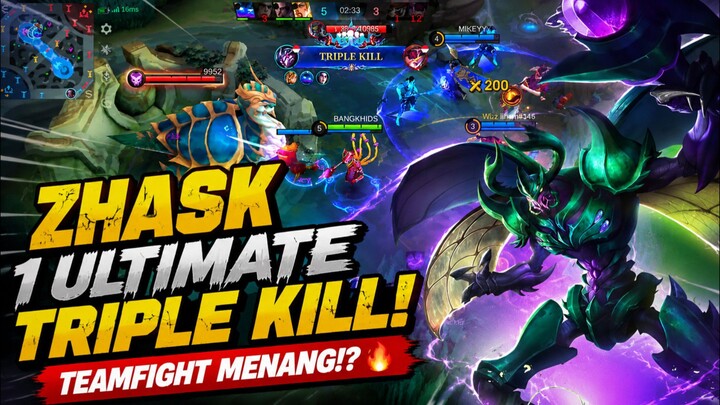 🔥 1 ULTIMATE ZHASK = TRIPLE KILL?! 😱 Teamfight Auto Menang! | Best Build Zhask 2026.MLBB