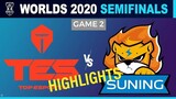 TES vs SN Highlight Ván 2 Bán Kết Chung Kết Thế Giới 2020 | Top Esports vs Suning